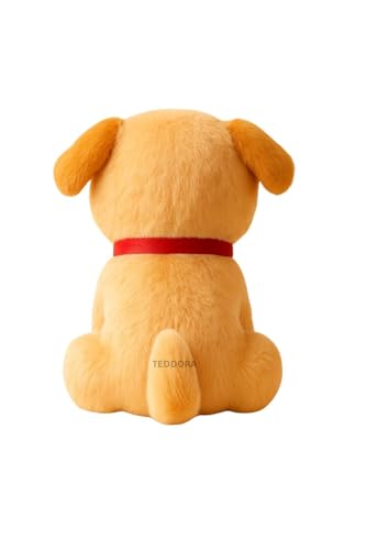 Image of Sitting Dog Soft Toy for Girls Boys Kids,Butter,Dog Animal Plush Stuffed Baby Teddy Gift Birthday, 23cm