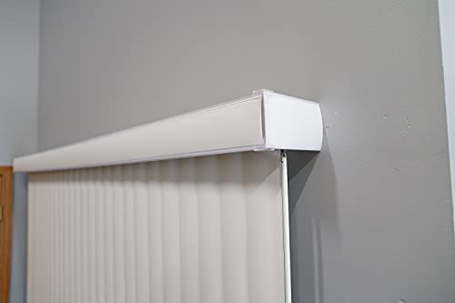 Off White Solid Vinyl Cordless Vertical Blinds With 3-1/2" Smooth Vanes 36" Wide X 84" Long, Usa #TOP3