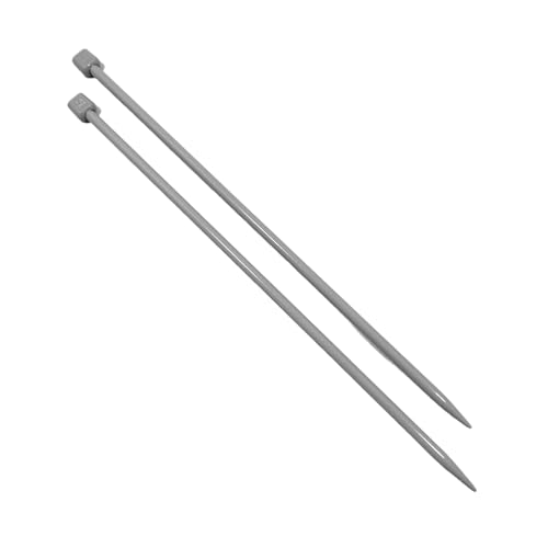 JYC CREATIVE Pair of Knitting Needles 7 mm x 35 cm, Long Needles with Ergonomic Grip Grip Handle
