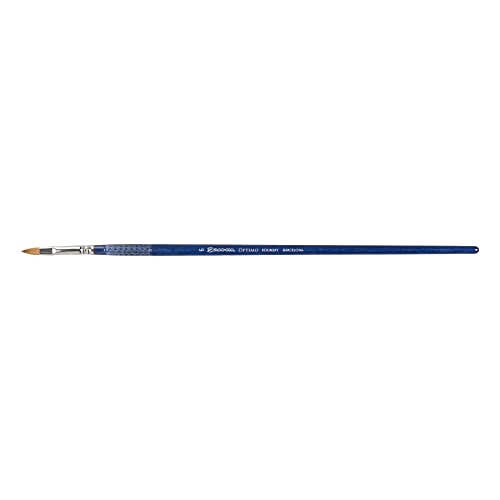 Escoda Optimo Series Artist Oil & Acrylic Long Handle Paint Brush, Pure Kolinsky, Filbert, Size 6 #TOP15