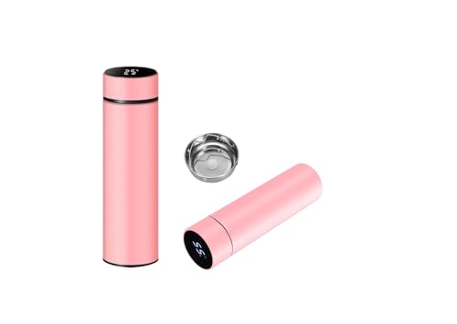 La botella perfecta para tu bebida, botella de acero automática de 500 ml con indicador de temperatura LED, ideal para agua, café, té y bebidas en general, vaso aislado con filtro de acero para te.