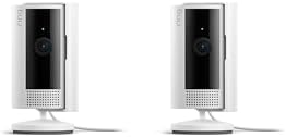 Ring Indoor Cam, Home or business security in 1080p HD video, 2-pack, White