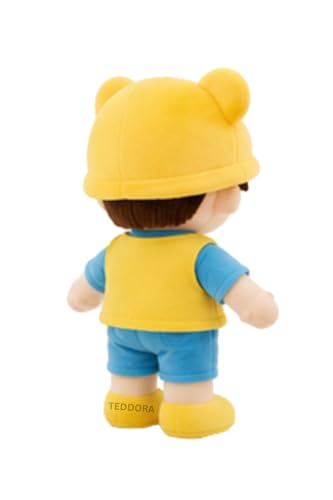 Image of Addie boy Soft Toy for Girls Boys Kids, Yellow&Sky Blue, Doll Plush Stuffed Baby Teddy Gift Birthday, 40 cm
