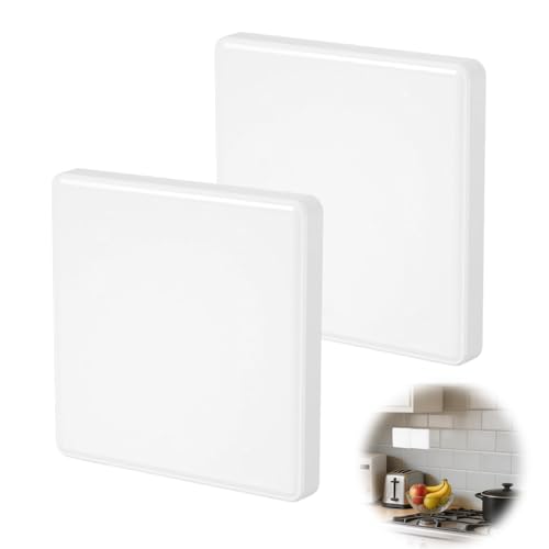 2 Cache Prise Electrique,Plaques d'obturation Prise en Métal 86x86mm,Cache Prise et Cache Trou Mural pour Compteur Électrique,Pour Prises Ou Interrupteurs Non Utilisés Cache Interrupteur Mural