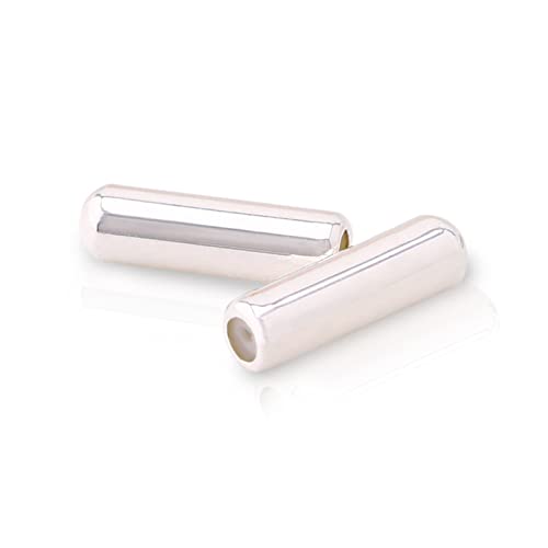 AOLIAY 30 Pcs Anstecknadel und Brosche Pin Schmuck Röhren DIY Brosche Schmuckzubehör Anstecknadel Stopper versilbert Messing Hut(Silber), Einheitsgröße Cover