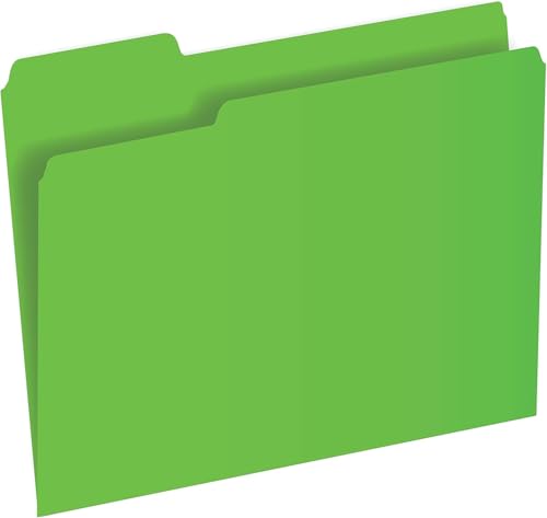 The File King 1/3 Cut Green File Folders Letter Size - 100 Pack | Colored Manilla Folders 8.5 x 11 | USA Made | Assorted 3 Tab Manila File Folder | Office Supplies | Eco-Friendly