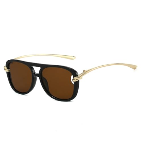 Lunettes de soleil double pont pour femmes et hommes tendance jaune bleu