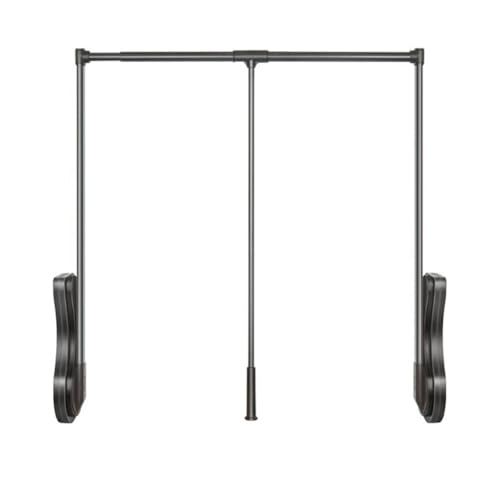Tringle de penderie rabattable marron pour un dressing moderne et ordonné