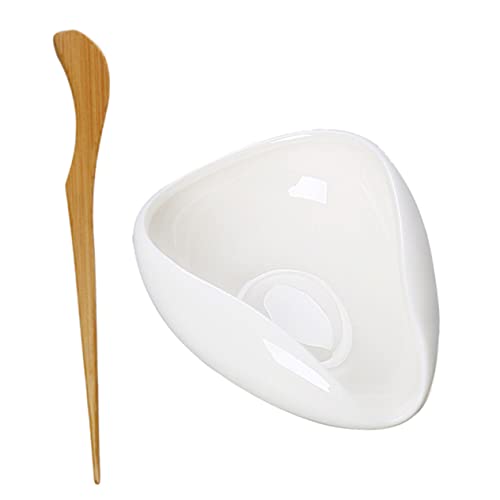 Homoyoyo 1set Ceramic Tea Leaf Storage Dish Scoop Elegant Tea Accessories and Comfortable to Use