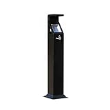 Cenicero vertical de pie para exteriores, columna de eliminación de cigarrillos para patios, jardines, hoteles, pubs y oficinas, duradero, resistente a la intemperie, fácil de limpiar