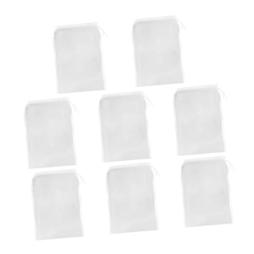 KICHOUSE 8pcs Filter Bag Bag Soy Milk Bag Strainer Filter Mesh Kitchen Filter Cloth Nut Mesh Bag Filtering Nets Nut Milk Strainer Filtering Mesh Bags Milking Bag Nylon White