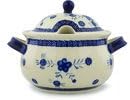 Polmedia Polish Pottery Tureen - Delicate Poppy Pattern Handmade in Boleslawiec Poland + Certificate of Authenticity