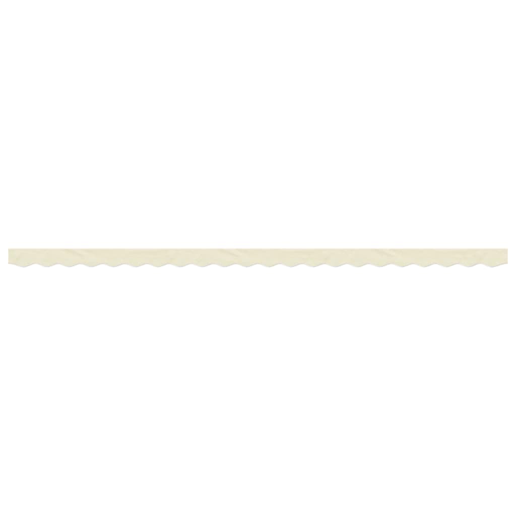 vidaXL Tissu de remplacement de cantonnière d’auvent rayure crème 5 m, dessus de store de remplacement, parasol de patio,, auvent de jardin