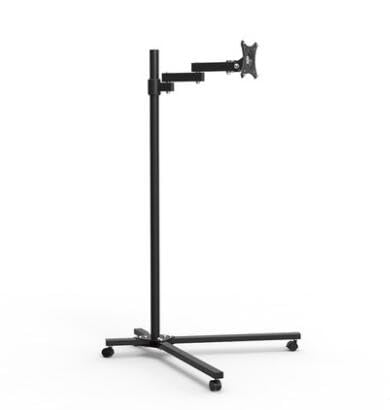 Support d'écran mobile au sol S206-3 avec chariot à poulie et plateau réglable