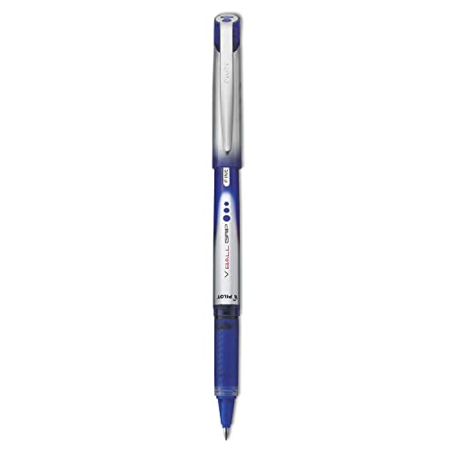 PILOT VBall Grip Liquid Ink Rolling Ball Stick Pens, Fine Point, Blue Ink, 12-Pack (35571)