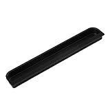 Einbauschrank Griff Zinklegierung Flush Schiebetür Züge Versteckte Schrauben Loch Finger Pulls, 6 Stück, Schwarz