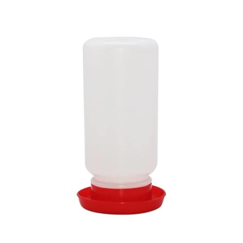 OUYOLAD Kunststoff Geflügel Hühner Trinker Futterspender Trinkfutter Wasser Werkzeuge für Hühner Henne Wachteln 1L Cover