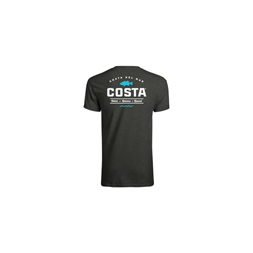 Costa Del Mar Men's Topwater Short Sleeve T Shirt, Dark Heather, X-Large