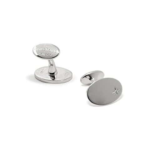 Men's Sterling Silver Diamond Cufflinks Cover
