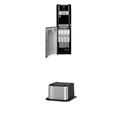 Brio Commercial Grade Bottleless Ultra Safe Reverse Osmosis Drinking Water Filter Water Cooler Dispenser Bundled with Water Cooler Dispenser Base for Brio Water Cooler