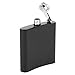 Tiardey - Frasco de Acero Inoxidable de Gran Capacidad Negro Mate de 6 oz para Licor de Whisky