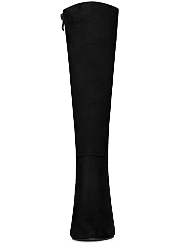 Allegra K Women's Pointed Toe Stiletto Heels Black Knee High Boot 8 M US