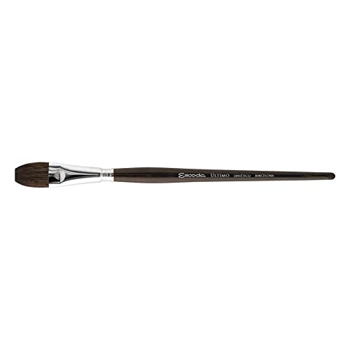 Image of Escoda Ultimo Series 1524 Artist Watercolor and Acrylic Paint Brush, Synthetic Squirrel, Flat Wash, Size 1 inch