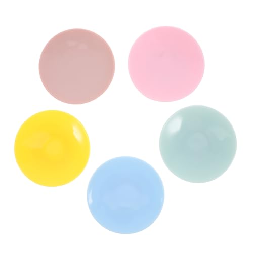 SHERCHPRY Stable Easy to Clean 5 Pack Silicone Suction Cups for Plates Utensil Rest Mats Non-Slip Grip for