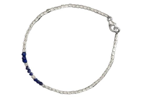 Bracelet lapis lazuli 2mm unisexe LKBEADS pour harmoniser vos énergies