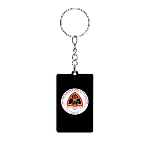Porte-clés mignon à l'effigie de l'emblème national du Timor oriental, avec pendentif graphique en acrylique, accessoire pour voiture ou sac.