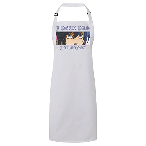 Tablier cuisine manga avec sangle réglable et motif fanart haute densité