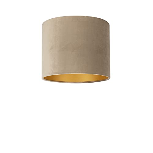 Uniqq Abat-jour velours taupe Ø 40 cm - 30 cm de haut