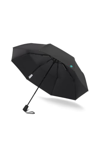 Coolibar Sanya Compact Umbrella - UPF 50+ Sun Protection - Catalina in Black Matte Black Coating