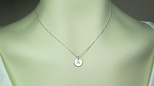 Generic Monogram Necklace Sterling Silver Personalized Necklace Gift For Her Custom Hand Stamped Disc Initial Necklace Layering Jewelry thumb #1