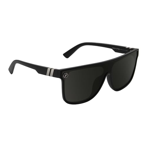 Blenders Eyewear SciFi – Polarized Sunglasses – Single-Lens with a Flat-Top Design – 100% UV Protection – For Men and Women – Dark Flatter