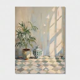 Peinture à l'huile sur toile vintage TONGYINLI de paysage 80x120cm