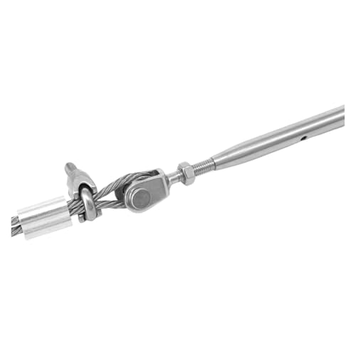 Tensor para cable con cuerpo cerrado y quijada giratoria M5-M12 acero inoxidable 304 - Regulador de tensión para cable de acero miniatura 6