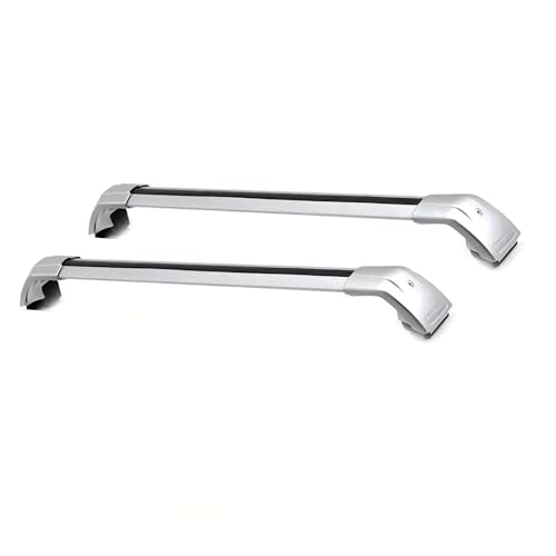 Barras de techo para Mitsubishi Outlander 2013-2021 portaequipajes de aluminio gris de 2 unidades