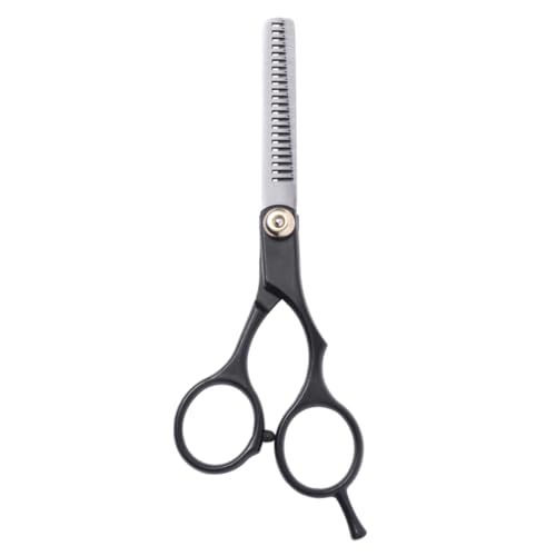 WOFASHPURET 2pcs Barber Scissors Barber Shears Hair Styling Tools Teeth Scissors Hair Salon Cutter Black