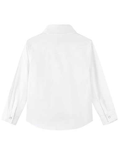 Image of Noomelfish Girls Long Sleeve Western Pearl Snap Button Down Shirt Cowgirl Outfits Blouse Tops (5-14 Years)