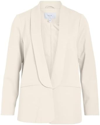 VILA Blazer Court Vivarone-Noos Femme – Ouvert Col Revers – Polyester Viscose Élasthanne – Style Élégant Décontracté