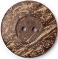 Bouton marron coco 2 trous idéal pour personnaliser un manteau d'hiver