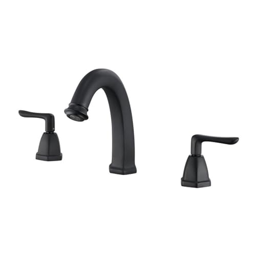 Mitigeur de lavabo 3 trous noir mat en laiton haut de gamme pour salle de bains design