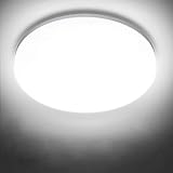 Luz confortable: Pantalla de alta calidad antideslumbrante con gran transmisión de luz y la mejor distancia desde la cubierta de la luz hasta las perlas de led de primera calidad, proporcionando una luz cómoda para los entornos oscuros.