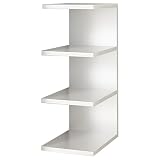 Striegro Libreria a parete, libreria sospesa, scaffale verticale a 3 livelli, organizer parete o da tavolo per libri e articoli di cancelleria, bianco.