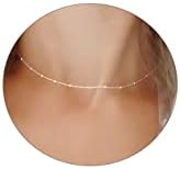 BERISO Shining Silver Plated Satellite Choker Necklace Dainty Satellite Chain Necklace with Adjustable Extension Chain Tiny Dots Choker Necklaces Gift for Women Mom Girls