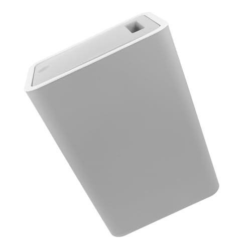 caneca plegable rectangular con tapa pulsadora gris oscuro miniatura 1