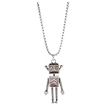 Collier de style vintage robot : pendentif décoratif de de cou démarquer et la , pendentif collier robot