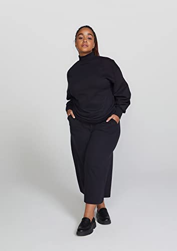 Blusão Moletom Feminino Oversized Peluciado Gola Alta