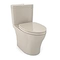 TOTO Aquia IV WASHLET+ Two-Piece Elongated Dual Flush 1.28 and 0.9 GPF Toilet with CEFIONTECT, Bone - MS446124CEMGN#03